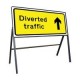 Diverted Traffic Ahead Sign 1050mm x 450mm